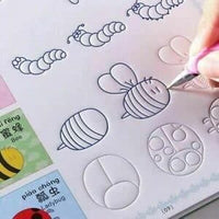 Sank Magic Practice Copybook 4 for Kids - The Print Handwiriting Workbook-Reusable Writing Practice Book (Multi Magic Practice Book) Pack of 2